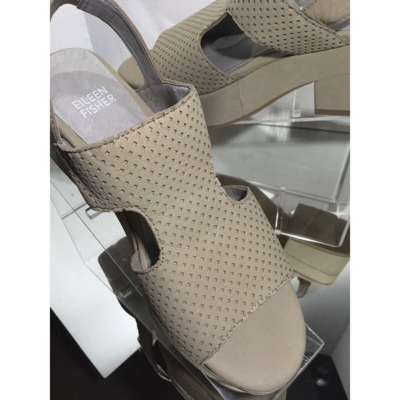 NEW EILEEN FISHER Dean Platform Slingback Sandals, Multiple Sizes - MSRP $240.00 - Picture 10 of 10